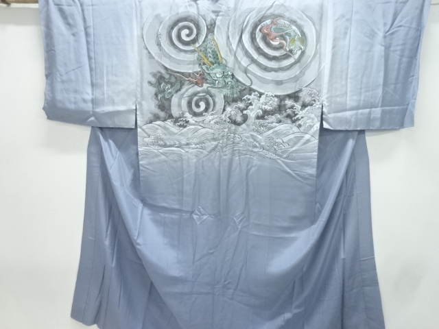 アンティーク　龍模様男物長襦袢